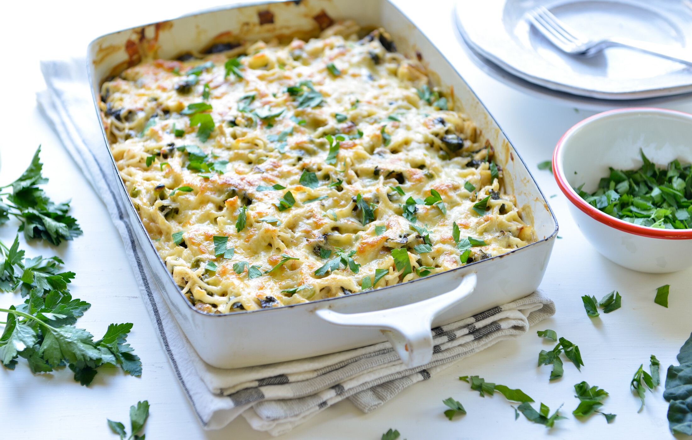 CHICKEN KALE NOODLE CASSEROLE-1